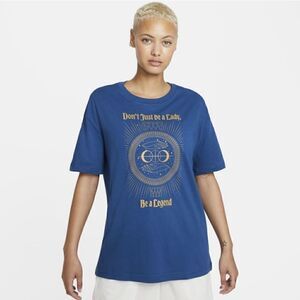 Nike Fly Basketball Be A Legend Women's T Shirt Boyfriend Cut Loose Fit Indigo M